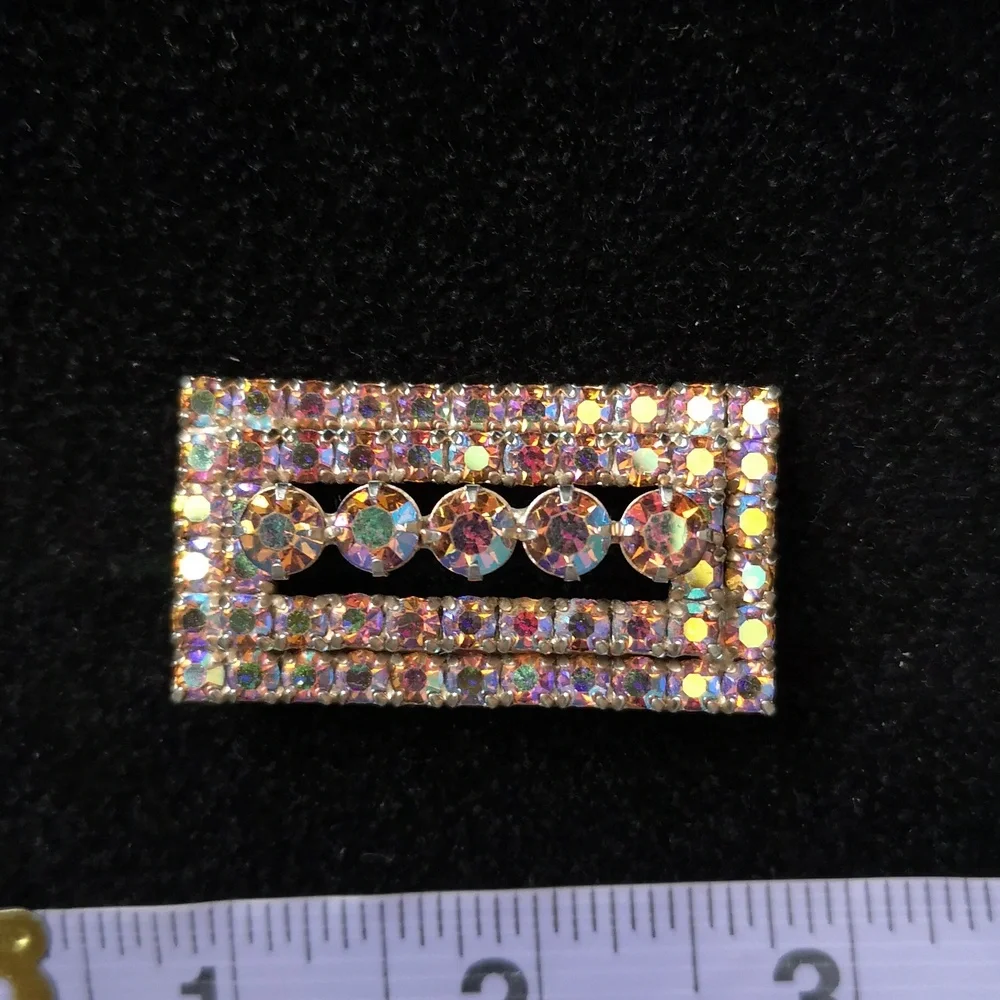 Vintage Estate Jewelry Juliana Attributed Aurora Borealis Brooch Stunning! - Picture 5 of 7
